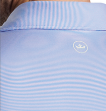 Load image into Gallery viewer, CCA PerformanceJubilee Polo by Peter Millar in Blue/White Stripe