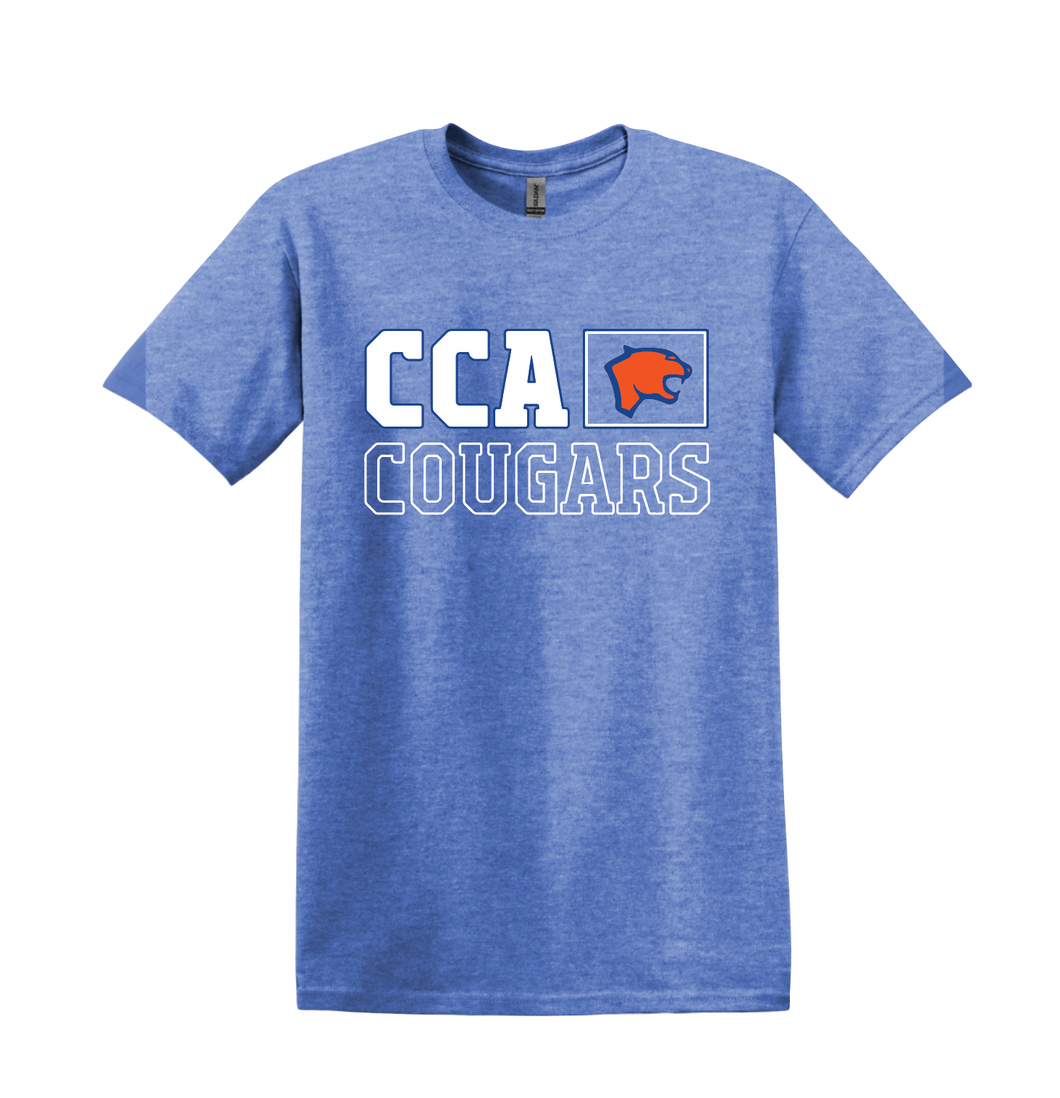 Shoutout SS Tee in Blue Htr