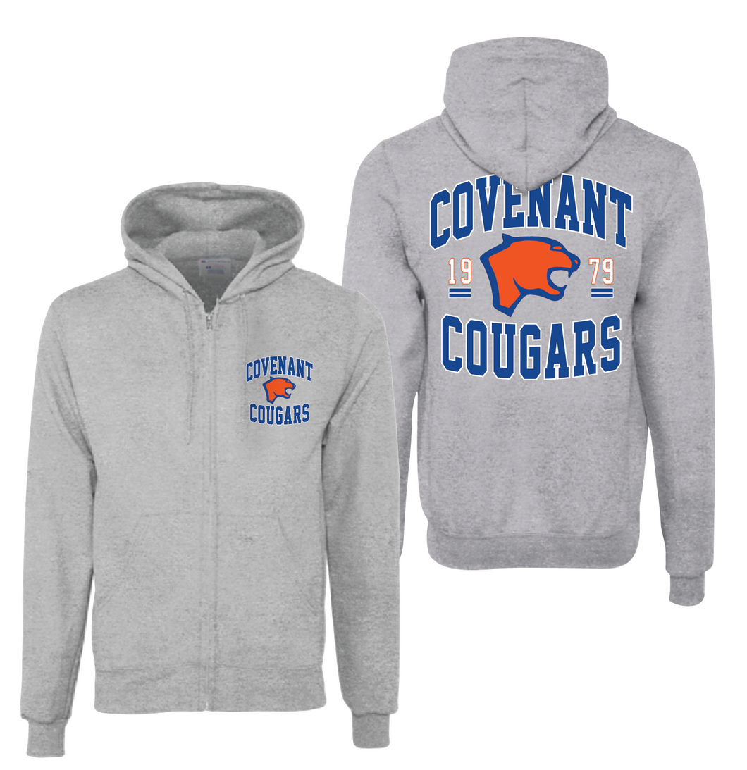 Only the Strong Full-Zip Hoodie in Grey Htr by Champion