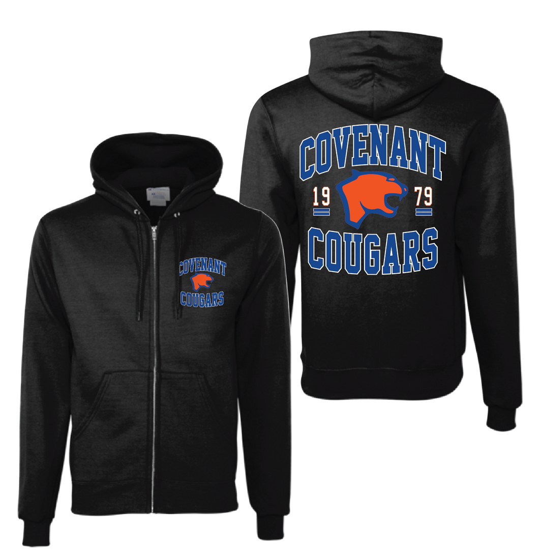 Only the Strong Full-Zip Hoodie in Black by Champion