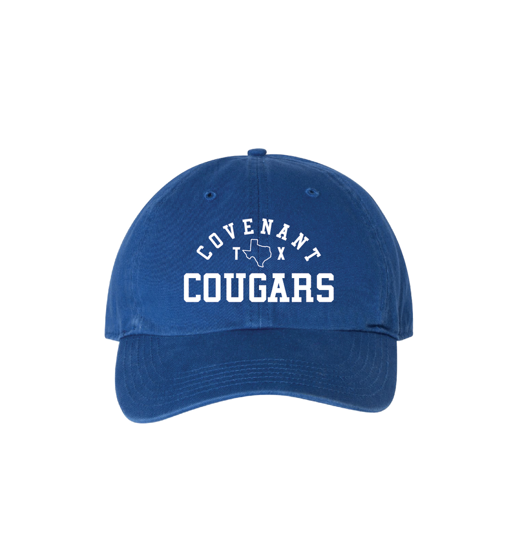 Cougarville Dad Hat in Blue