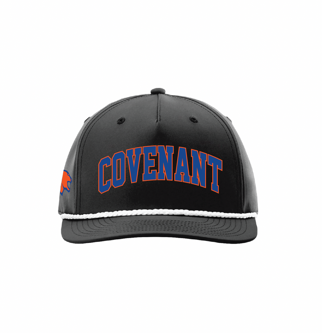 Big Arch Roped Snapback Hat in Black by Richardson