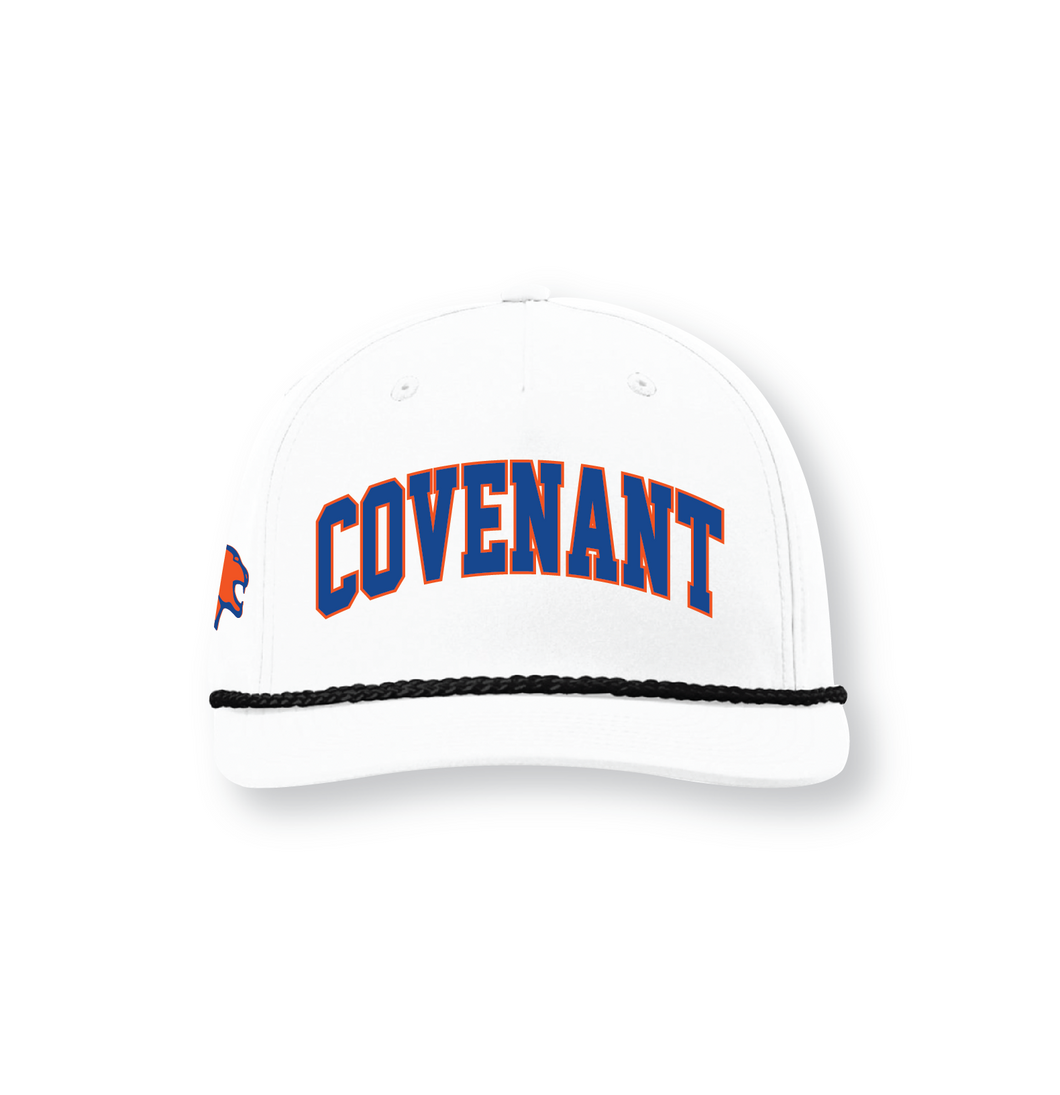 Big Arch Roped Snapback Hat in White by Richardson