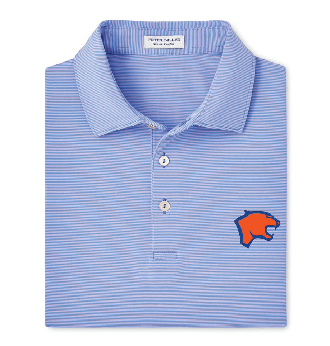 CCA PerformanceJubilee Polo by Peter Millar in Blue/White Stripe